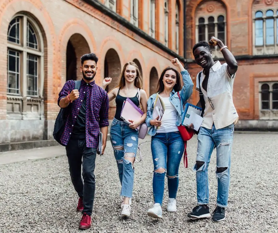 students in university ground