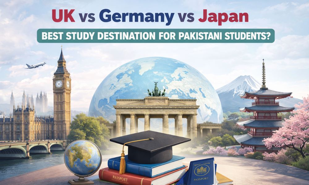 UK vs Germany vs Japan study comparison for Pakistani students